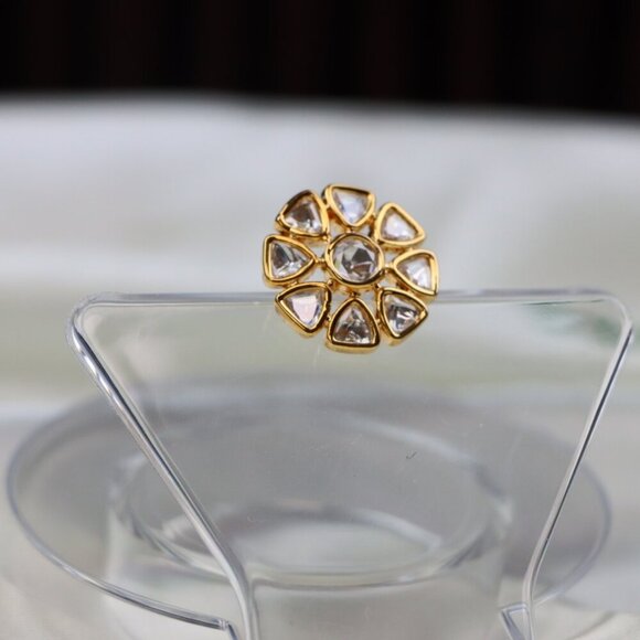 Double-Layer Kundan Necklace & Earrings Set, JP32 - Picture 12 of 12